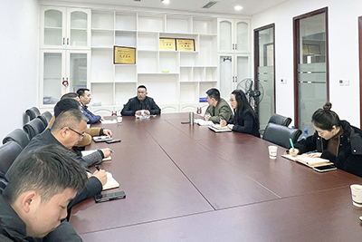 富临运业总经理蔡亮发到彤熙商贸公司检查指导工作